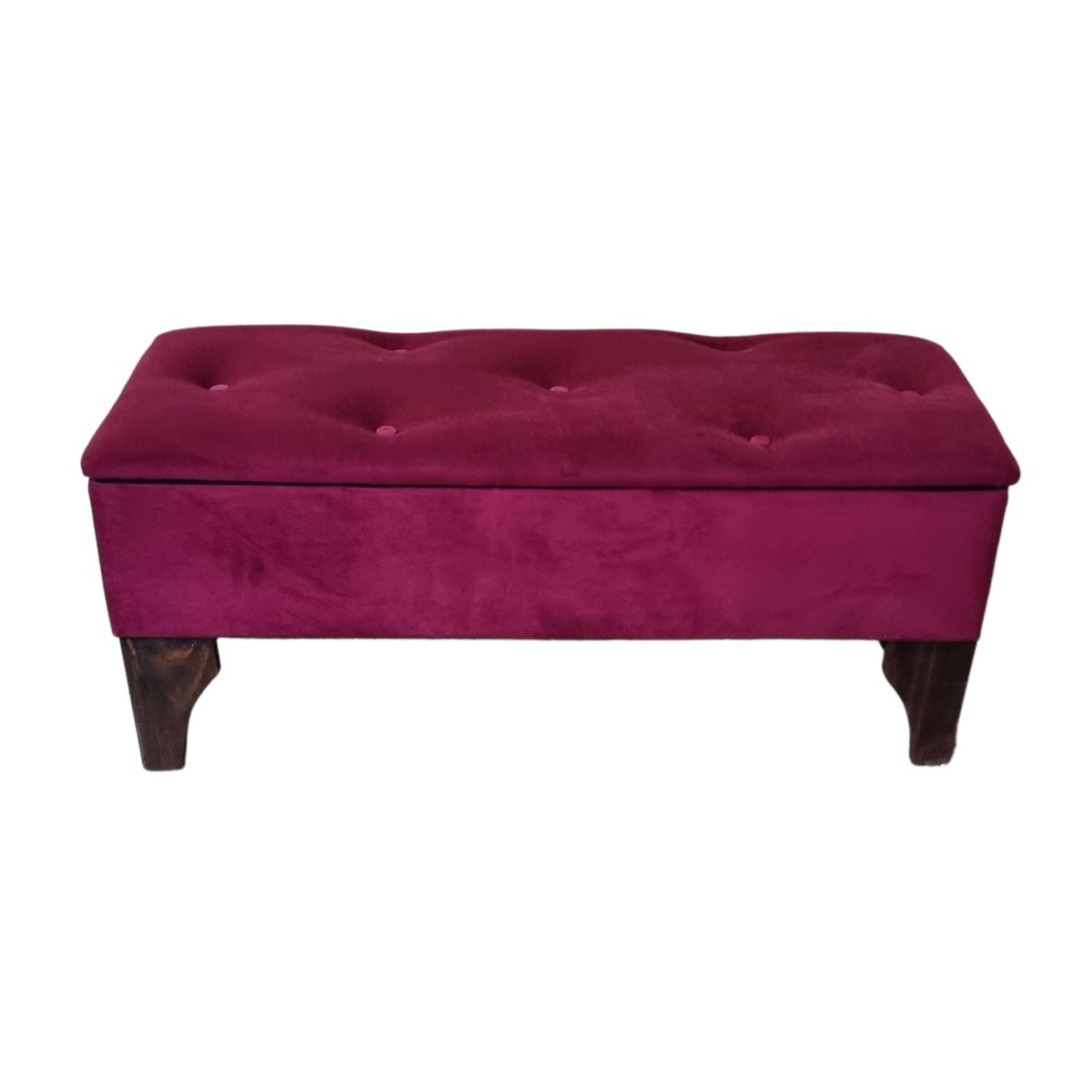GENERICO - Banqueta Baúl Burdeo Felpa 105x40x45x20 Muebles Rimar