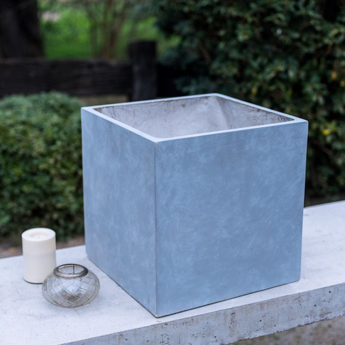 VADELL - Macetero cuadrado L color gris