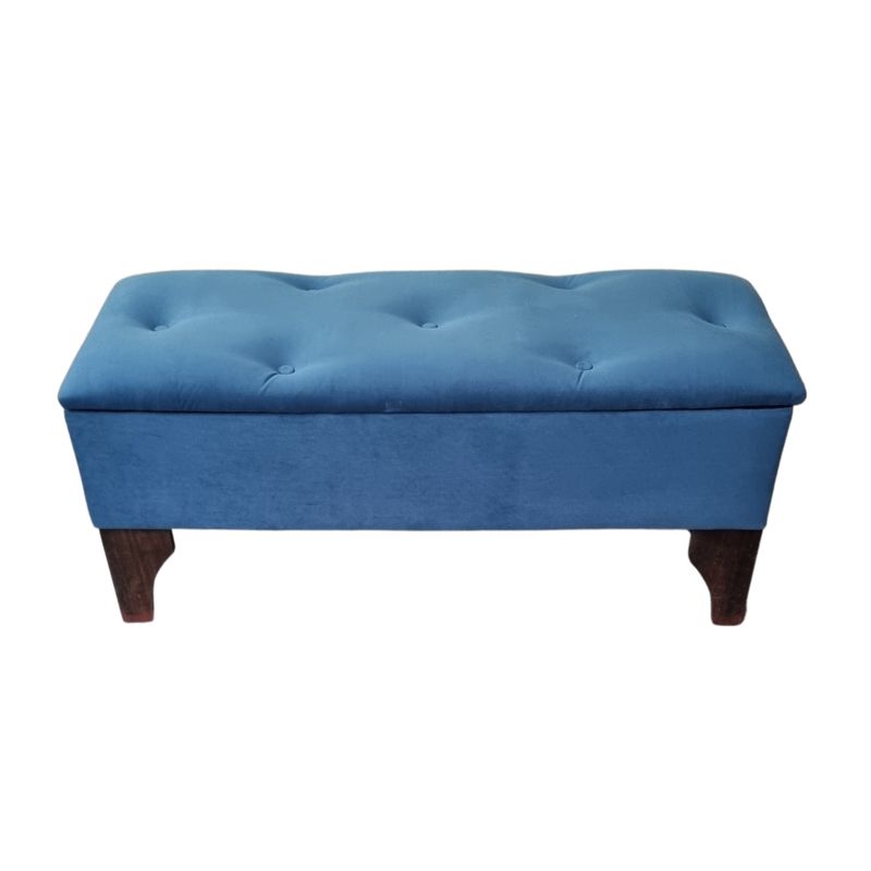 GENERICO - Banqueta Baúl Petroleo Felpa 105x40x45x20 Muebles Rimar