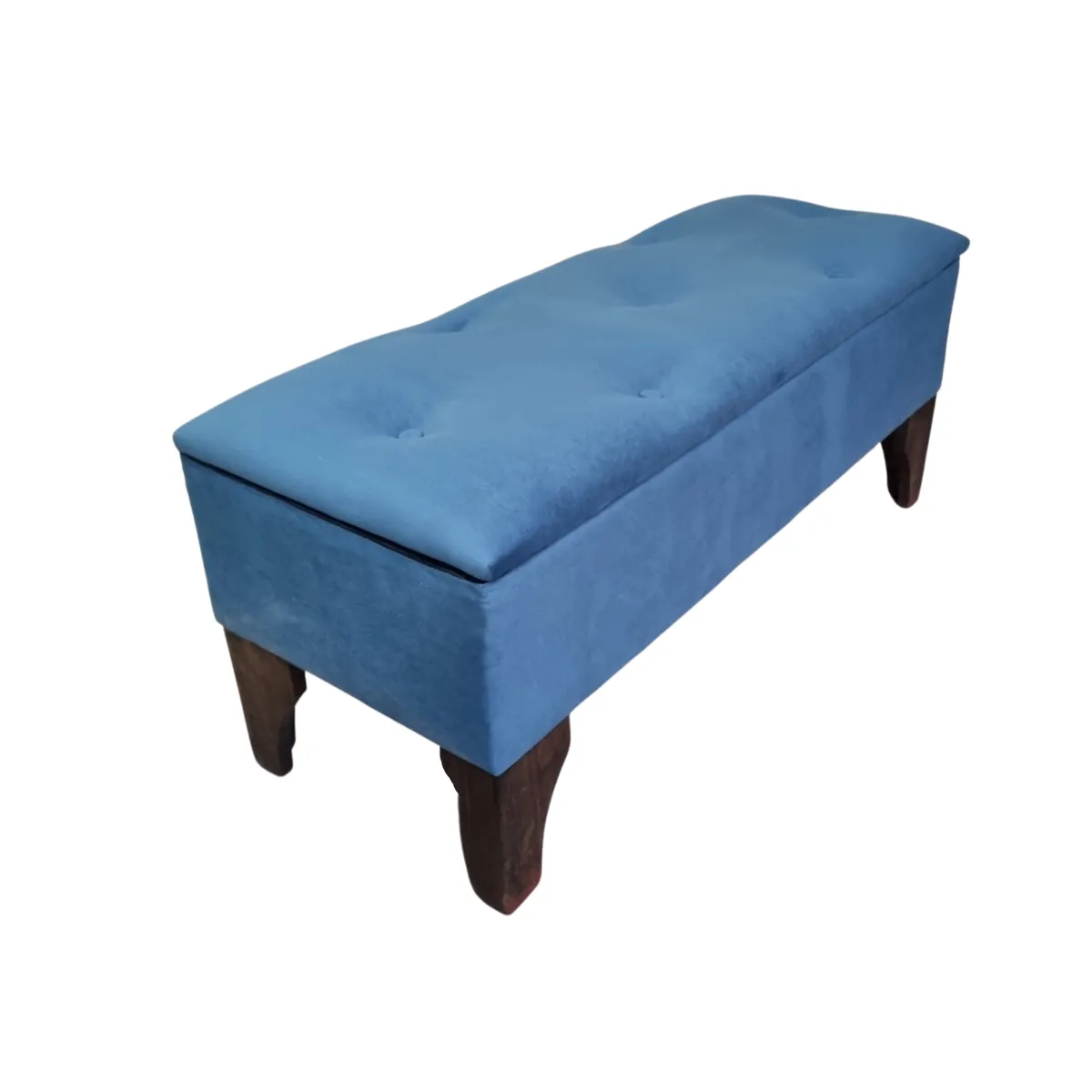 GENERICO - Banqueta Baúl Petroleo Felpa 105x40x45x20 Muebles Rimar.