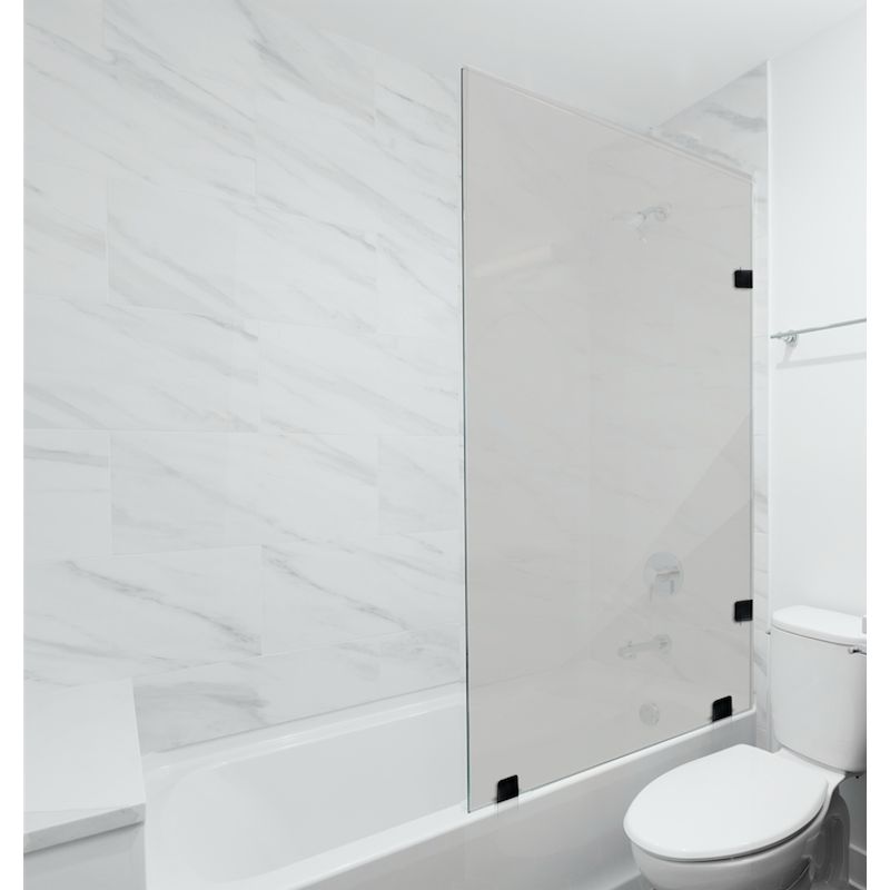 DELL ORTO - Shower door vidrio templado con empavonado 80x150 herraje negro