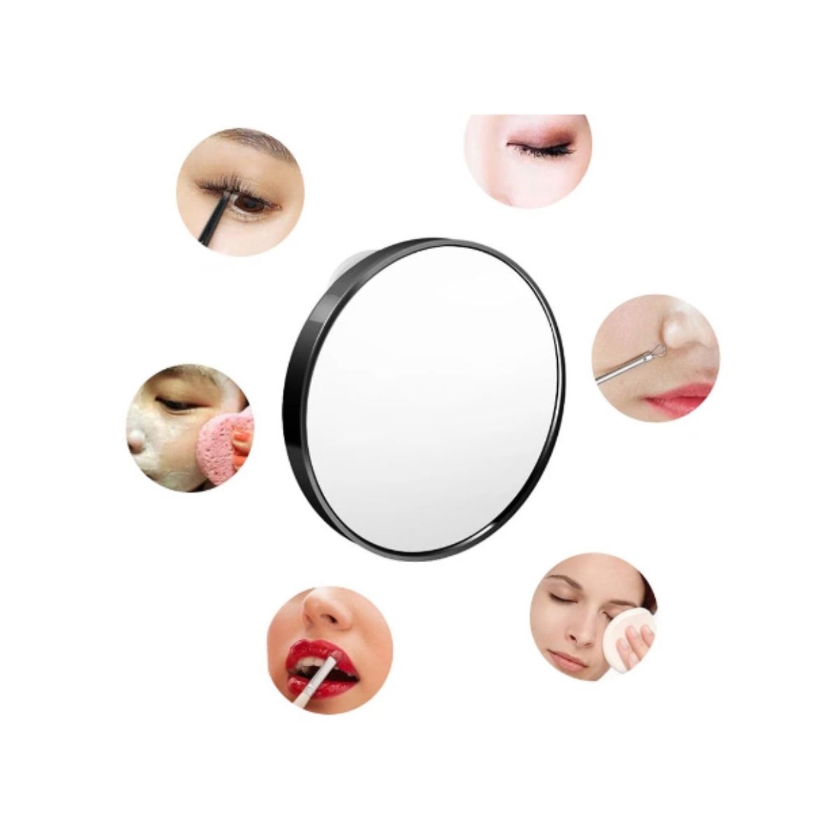 GENERICO - Espejo Con Aumento Portátil Para Rostro Maquillaje 10x