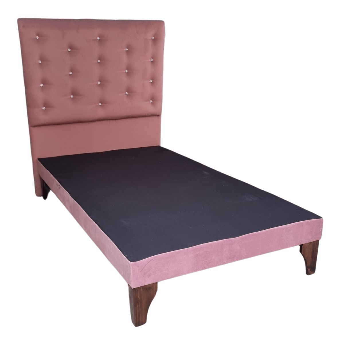 GENERICO - Base Europea 1P Respaldo Palo Rosa Felpa a Piso Diamante