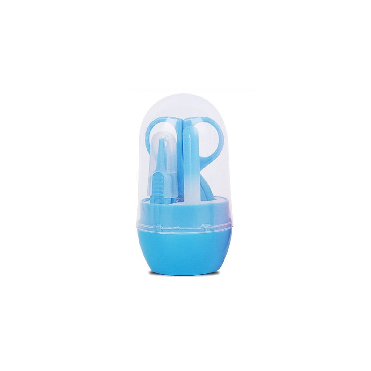 FASHION'S PARK - Set Manicure Cortauñas Tijera Lima Pinza Estuche Celeste
