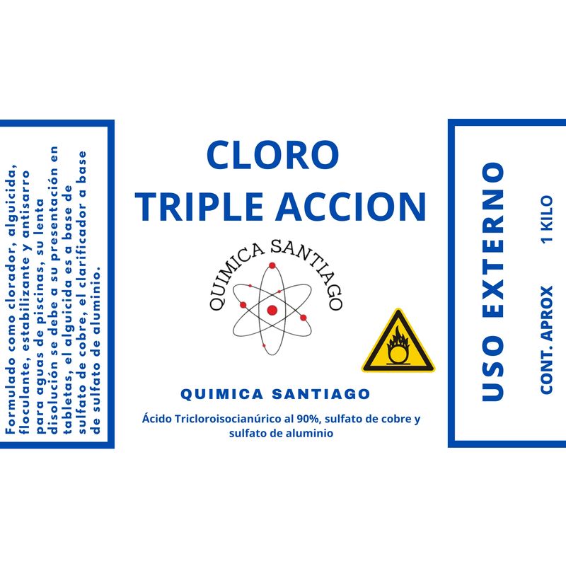 GENERICO - Cloro Triple Acción Pack 1 Kg X 20 Unidades