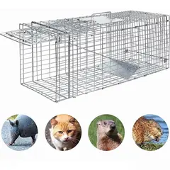 KUANGYE - Trampa Jaula Para Captura Gatos Conejos Animale 94x34x37cm