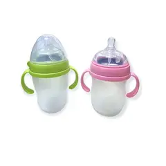 CORONA - Mamadera 210ml boca ancha verde sistema anti colico