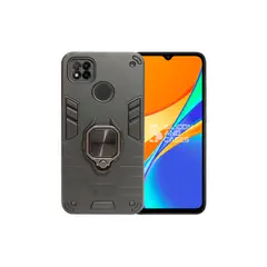 GENERICO - CARCASA PARA XIAOMI REDMI 10A NEGRA ANTIGOLPE ANILLO