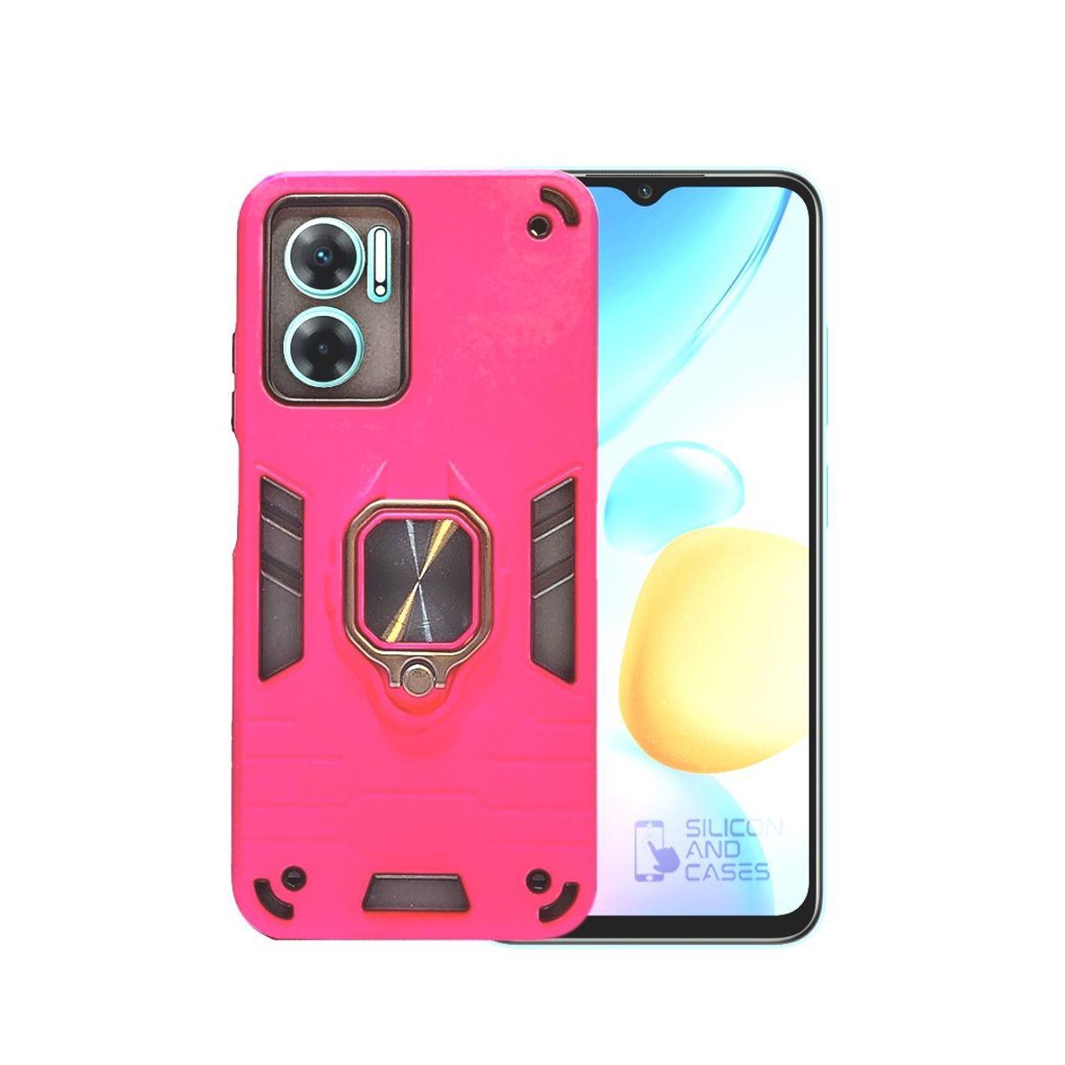 GENERICO - CARCASA PARA XIAOMI REDMI 10 5G FUCSIA ANTIGOLPE ANILLO