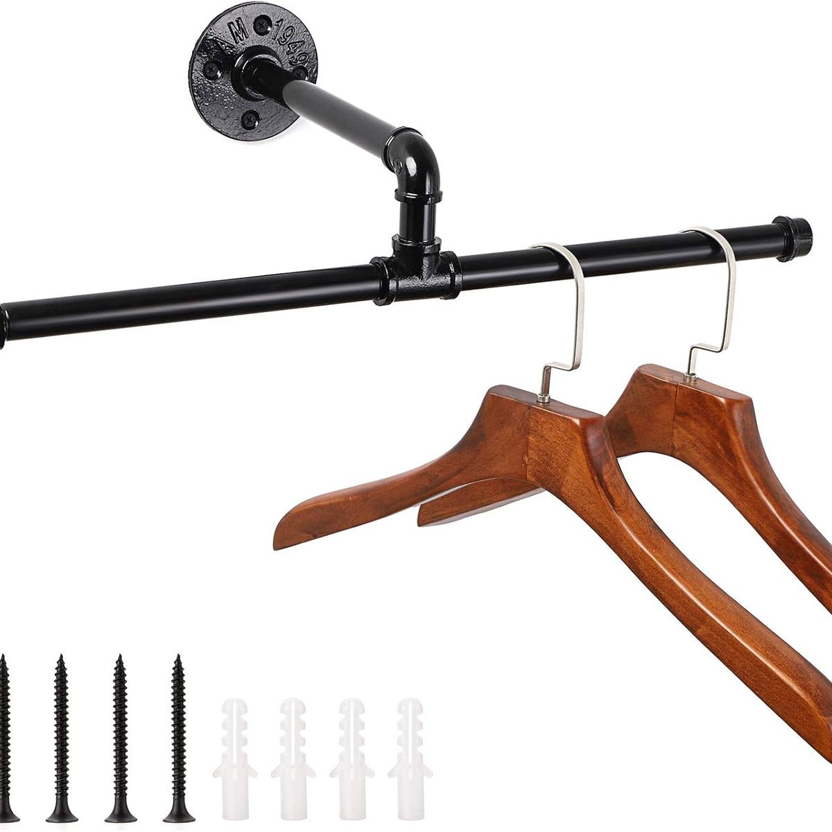 YAYKO - Perchero Tubería Industrial Exhibidor De Ropa Metálico