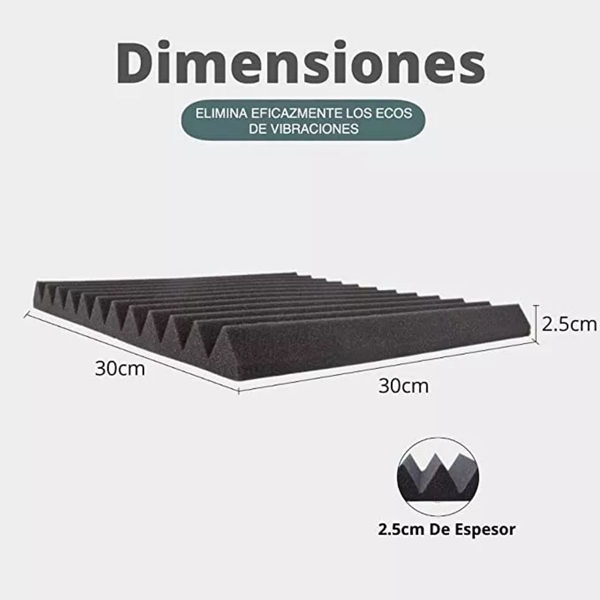 KUANGYE - 12x - Espumas Acústicas Aislante - Cuñas Insonorizadas