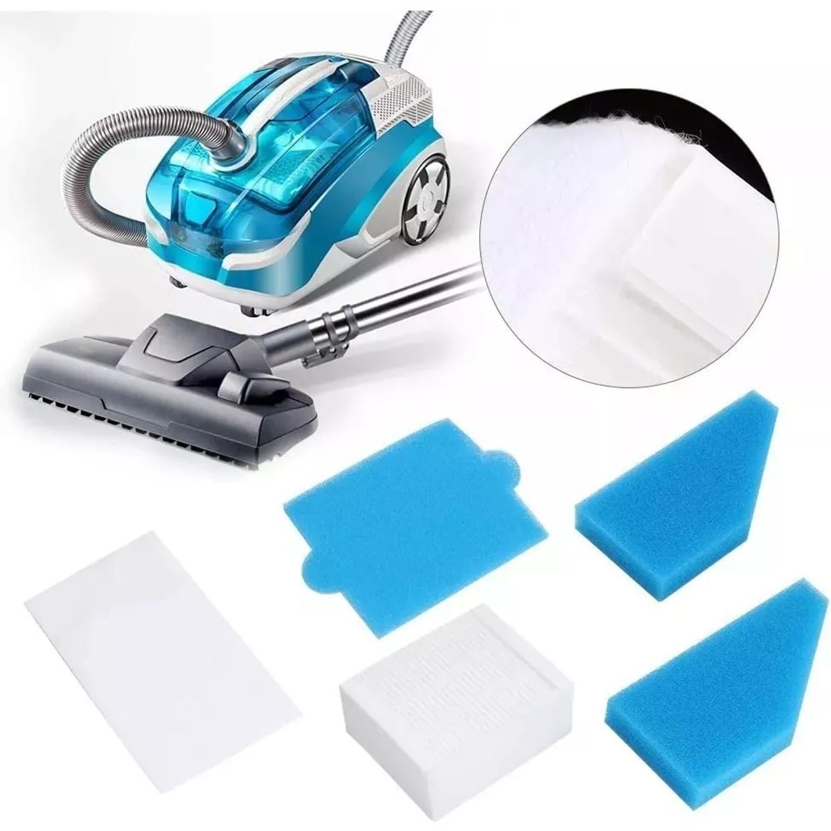 KUANGYE - Filter Screen 5 Pieces Aspirator Para Thomas