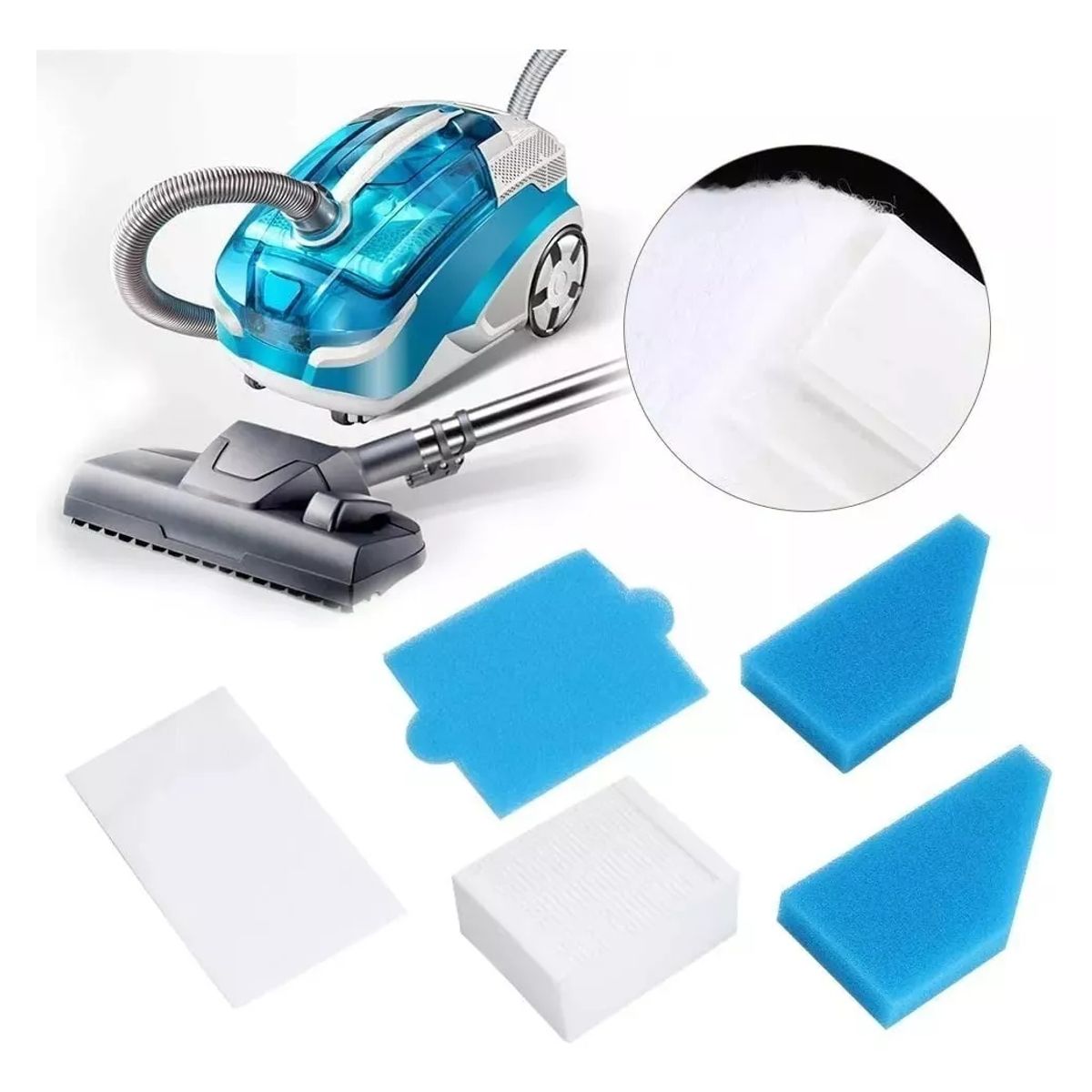 KUANGYE - Filter Screen 5 Pieces Aspirator Para Thomas