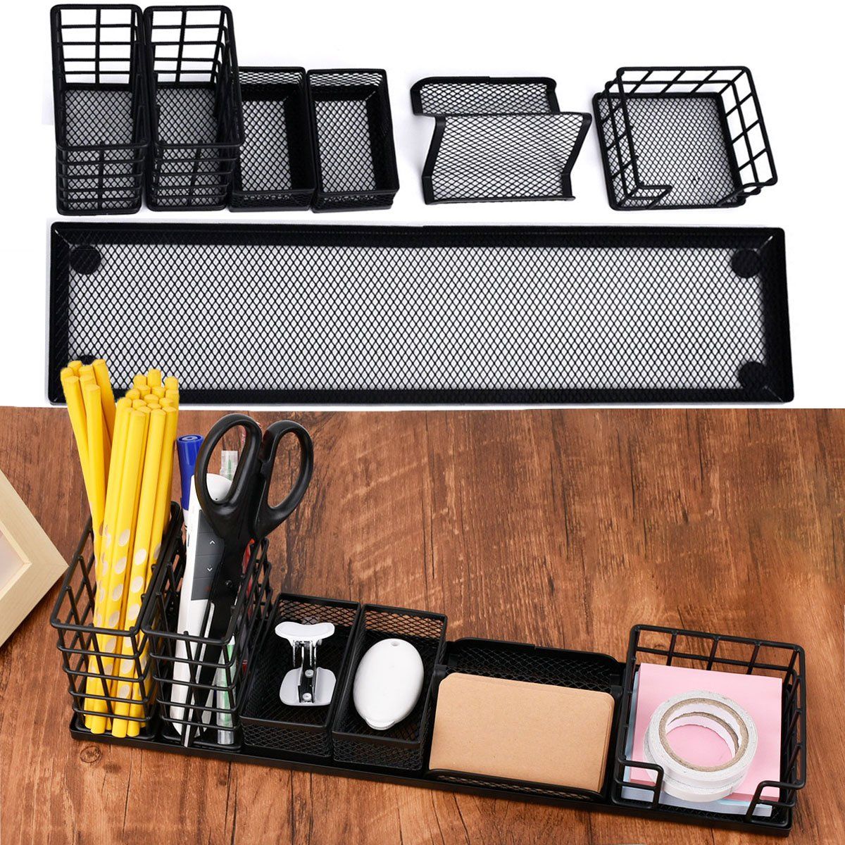 YAYKO - Juego De 7 Piezas De Organizador De Lapices De Metal