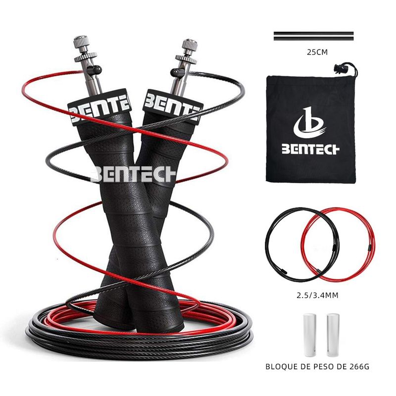 GENERICO - Cuerda Para Saltar Crossfit Alta Velocidad Doble Balero Box