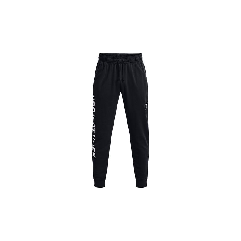 UNDER ARMOUR - Buzo Training Jogger Project Rock Terry Negro Hombre UNDER ARMOUR