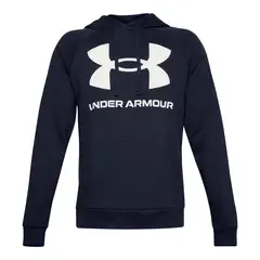 UNDER ARMOUR - Polerón Training Rival Fleece Big Logo Azul Hombre