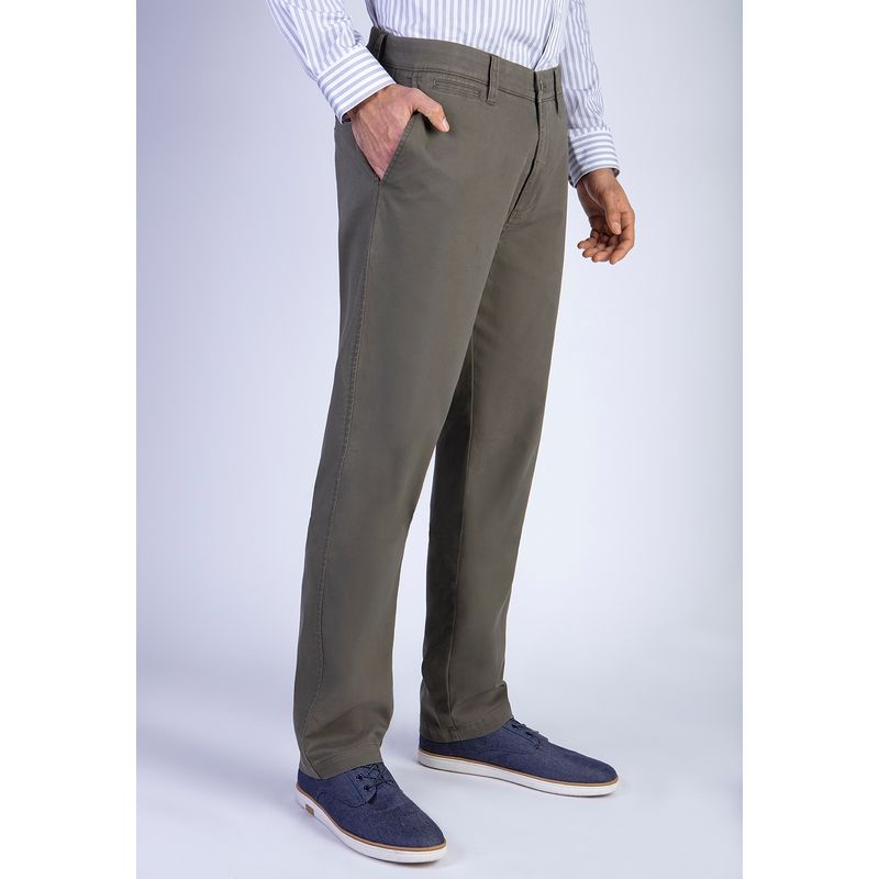 FEROUCH - Pantalón Twill Without Pleats L/31 Verde Ferouch
