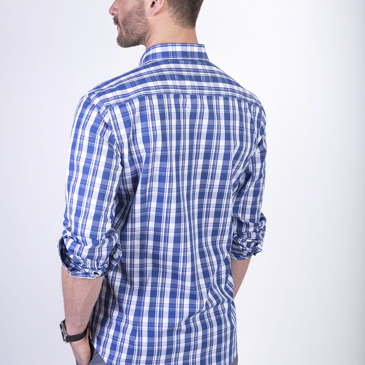 NEW MAN - Camisa Aberdeen Azul New Man