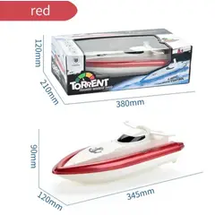 GENERICO - Lancha, bote Control Remoto Torrent, 2,4 Ghz. Rojo