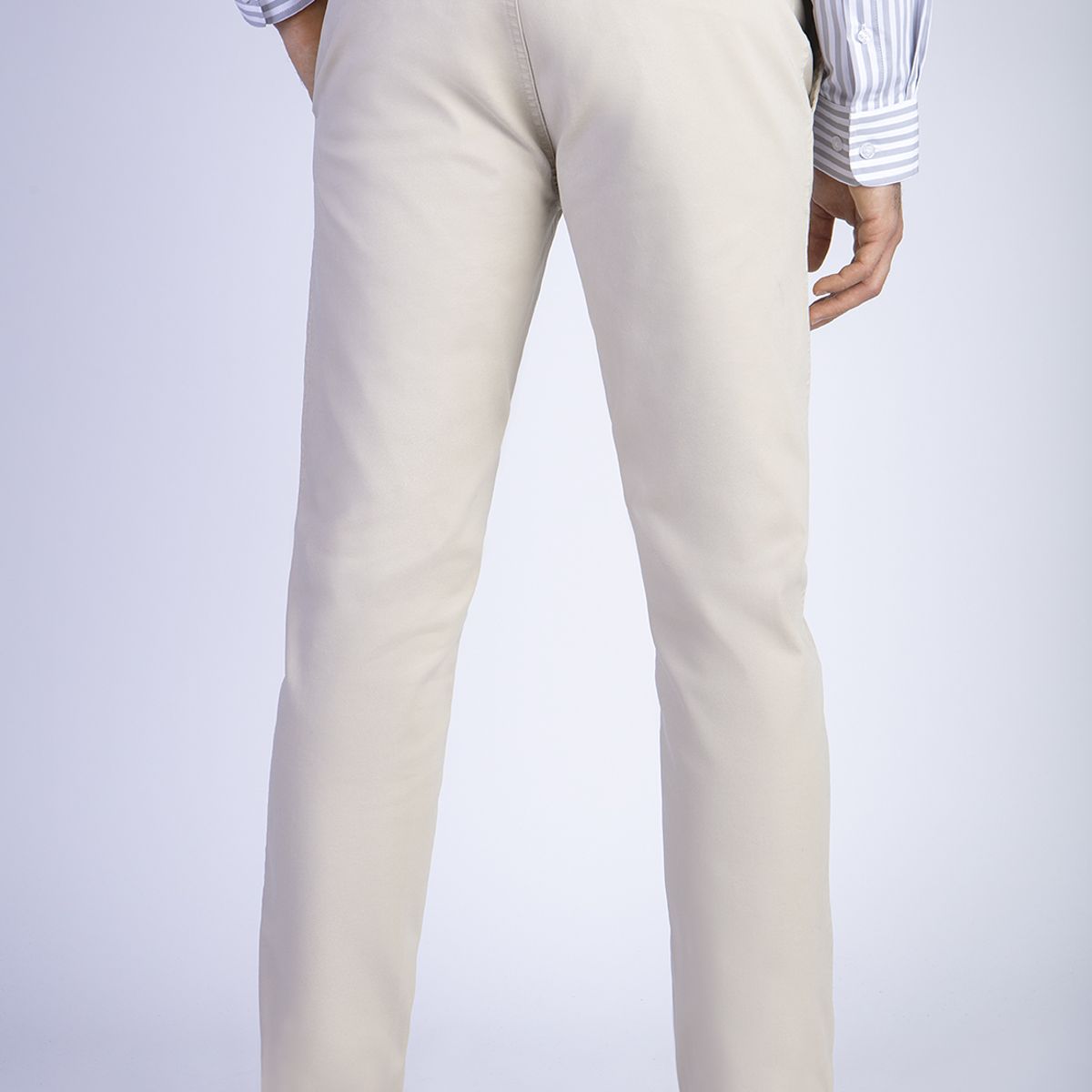 FEROUCH - Pantalón Twill Slim /33 Beige Ferouch
