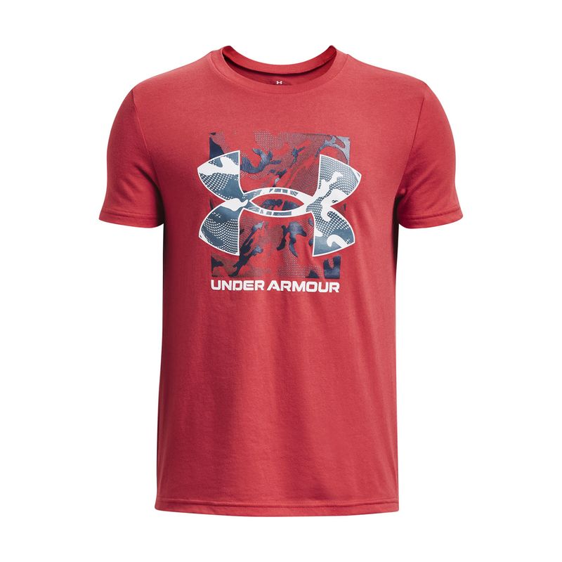 UNDER ARMOUR - Polera manga corta Box Logo Camo niño Rojo UNDER ARMOUR