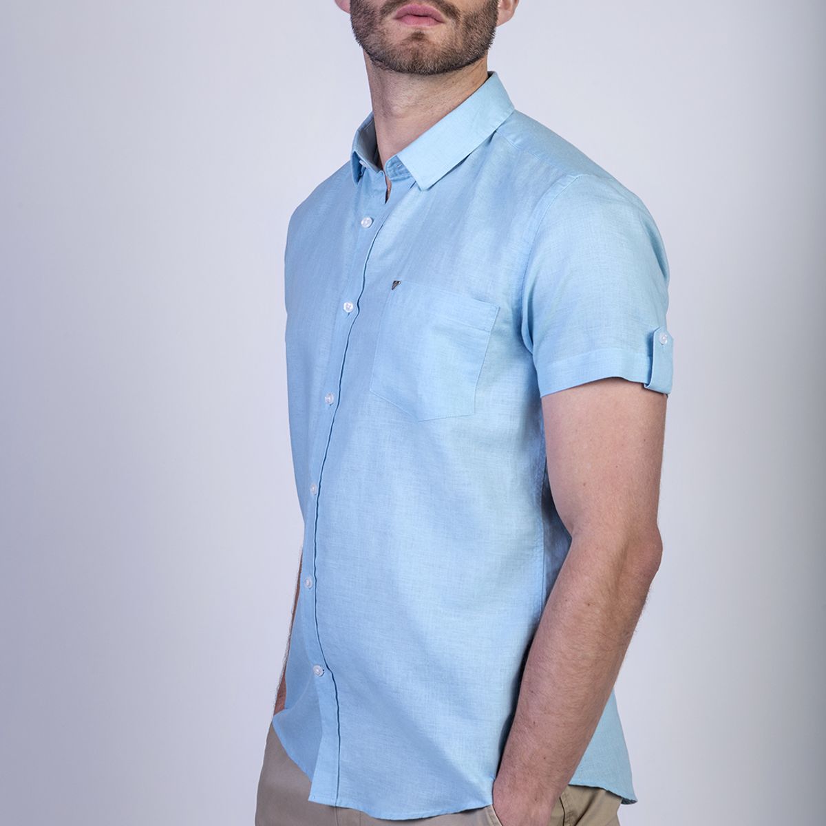 NEW MAN - Camisa Colchester Celeste New Man
