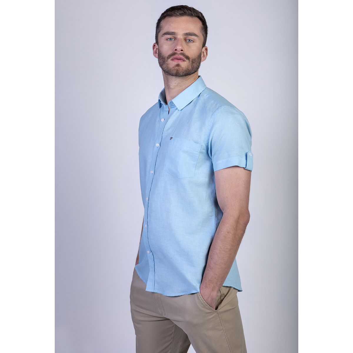 NEW MAN - Camisa Colchester Celeste New Man