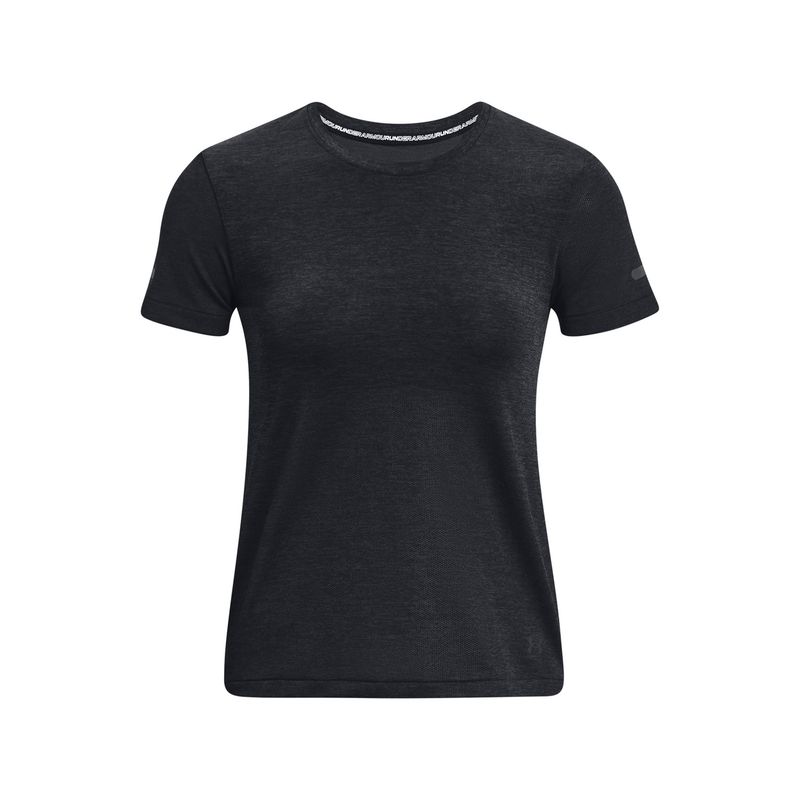 UNDER ARMOUR - Polera M/C Running Seamless Stride Negro Mujer UNDER ARMOUR