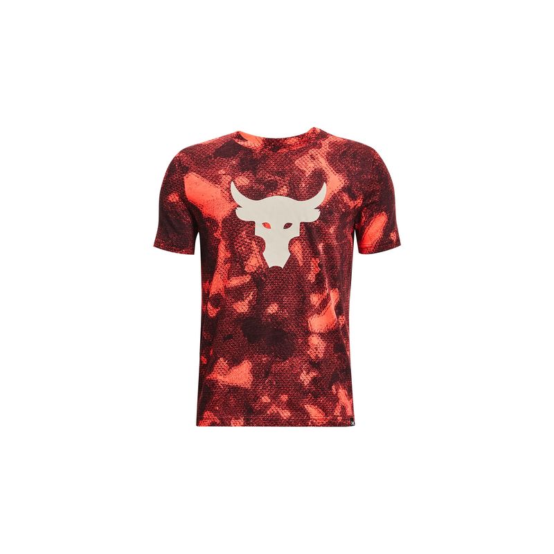 UNDER ARMOUR - Polera M/C Train Project Rock Logo Naranja Niño UNDER ARMOUR