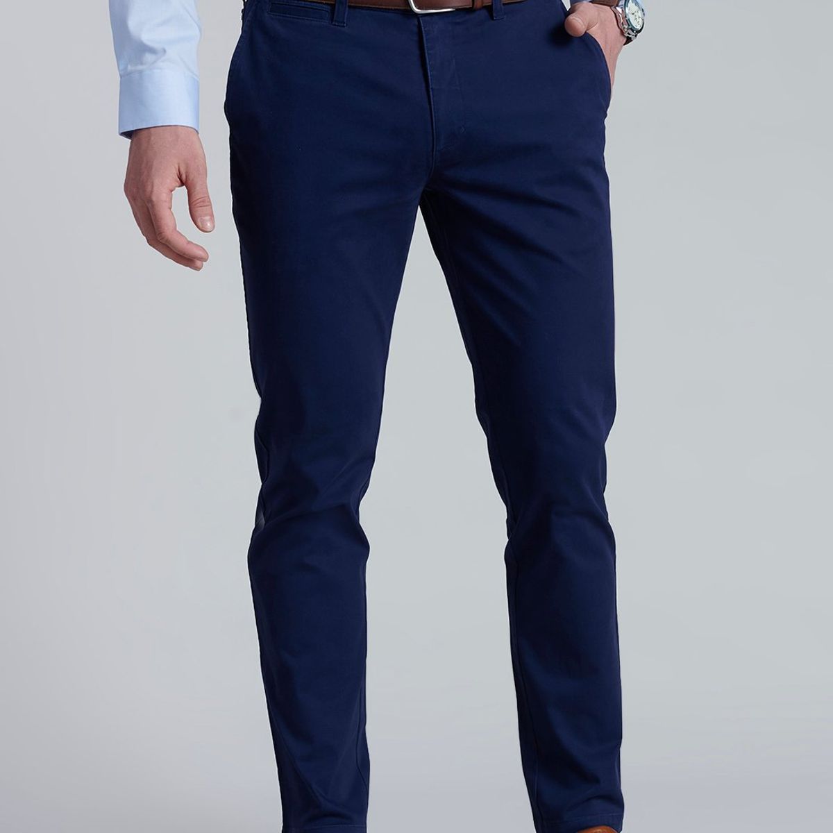 FEROUCH - Pantalon Twill Slim /31 Azul Ferouch