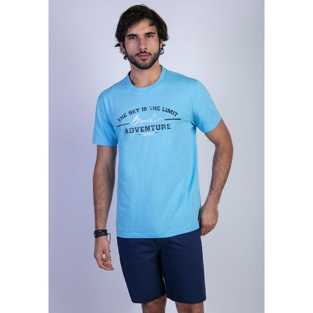 FEROUCH - Polera Dallas Celeste Ferouch