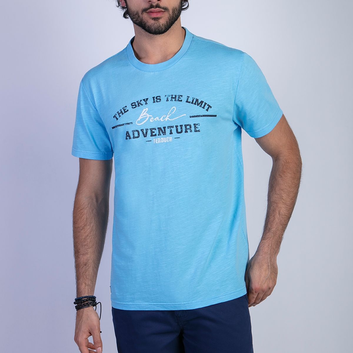 FEROUCH - Polera Dallas Celeste Ferouch