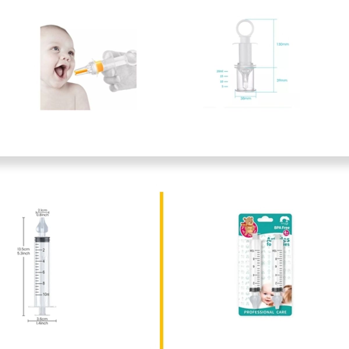 GENERICO - set Jeringa Lavado nasal  + dosificador medicamentos
