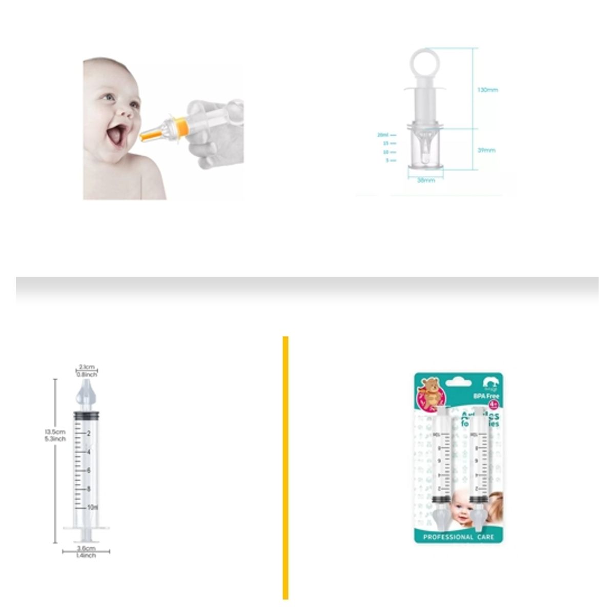 GENERICO - set Jeringa Lavado nasal  + dosificador medicamentos