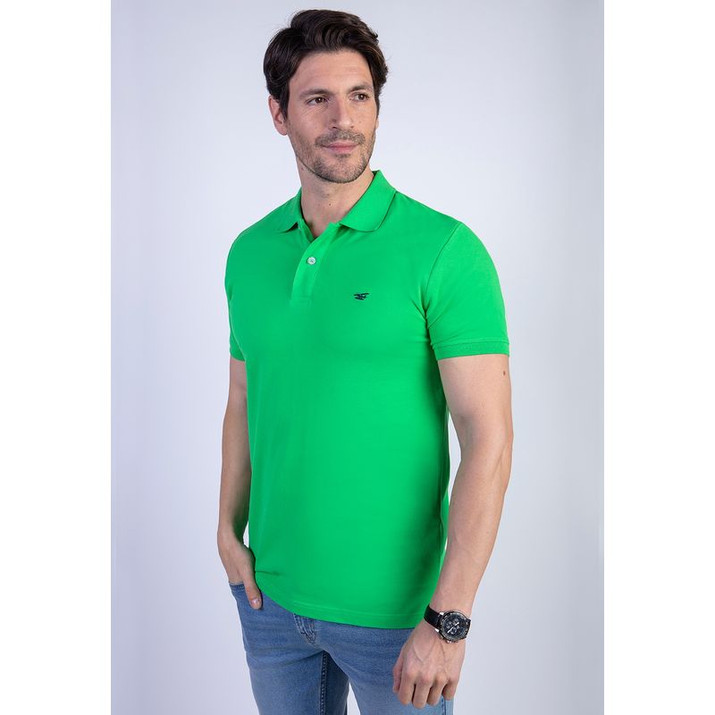 FEROUCH - Polera Polo Basica Verde Ferouch