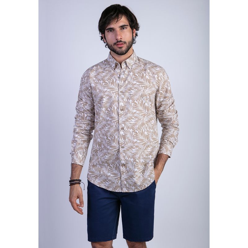 FEROUCH - Camisa Estampada Vermont Fj Beige Ferouch