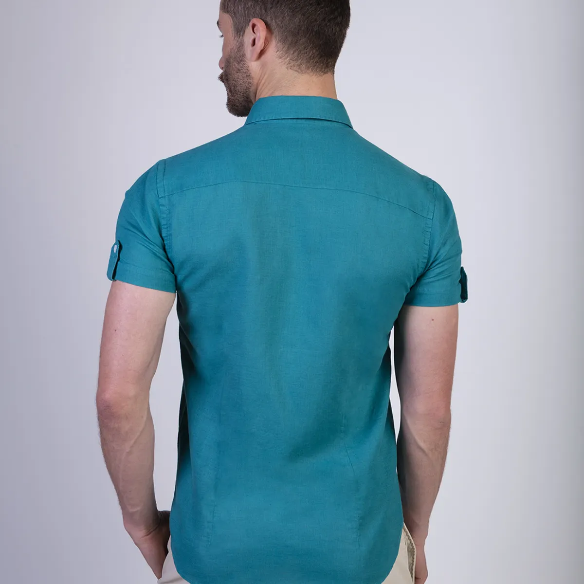 NEW MAN - Camisa Colchester Verde New Man