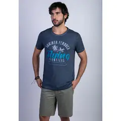 FEROUCH - Polera Dirty Wash Seatle Azul