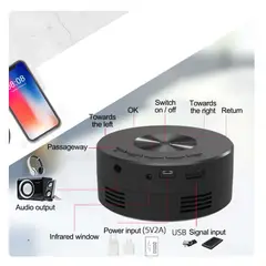 GENERICO - Proyector Móvil Yt200 Mini Proyector Home Led Hd