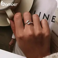 GENERICO - Anillo de Plata 925 ajustable con forma de mano cálida y amorosa.