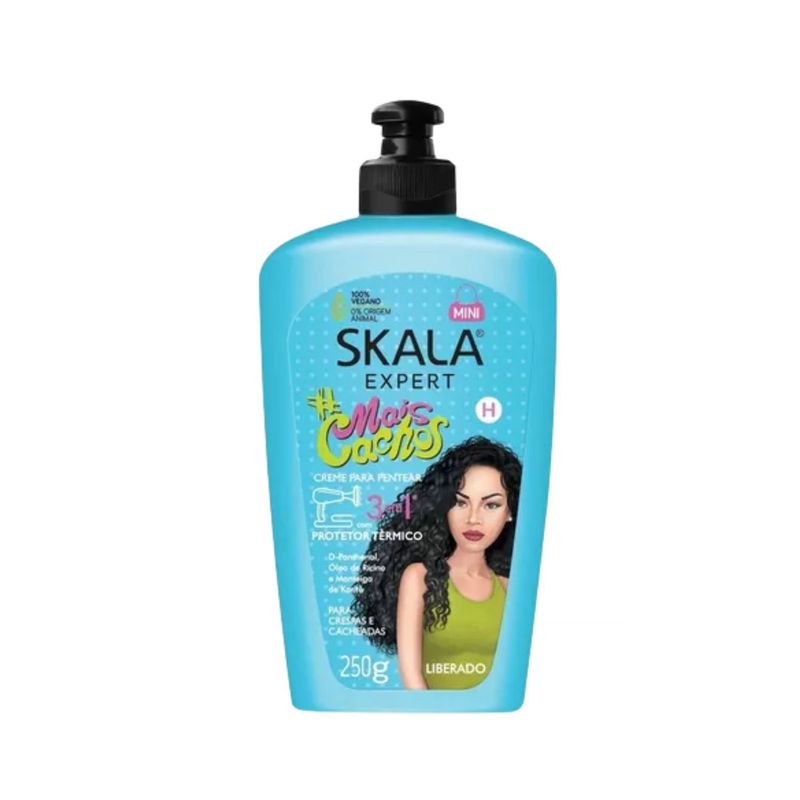 SKALA - Crema Para Peinar Skala  Mais Cachos 3 en 1  250g Hidrata Brillo.