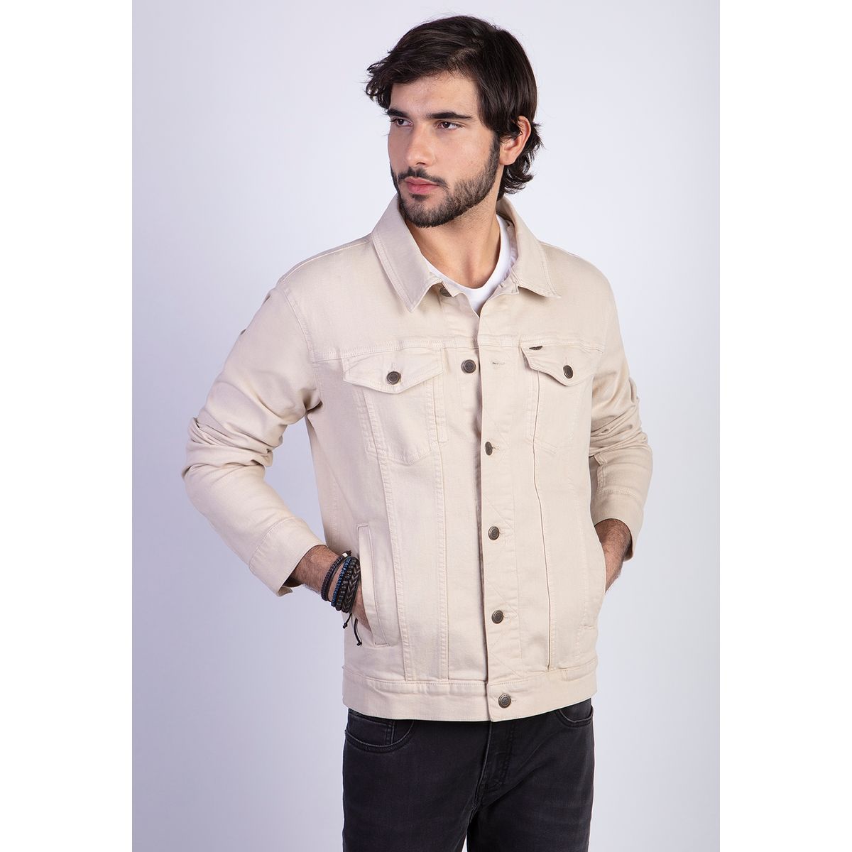 FEROUCH - Chaqueta Basic Denimfj Beige Ferouch