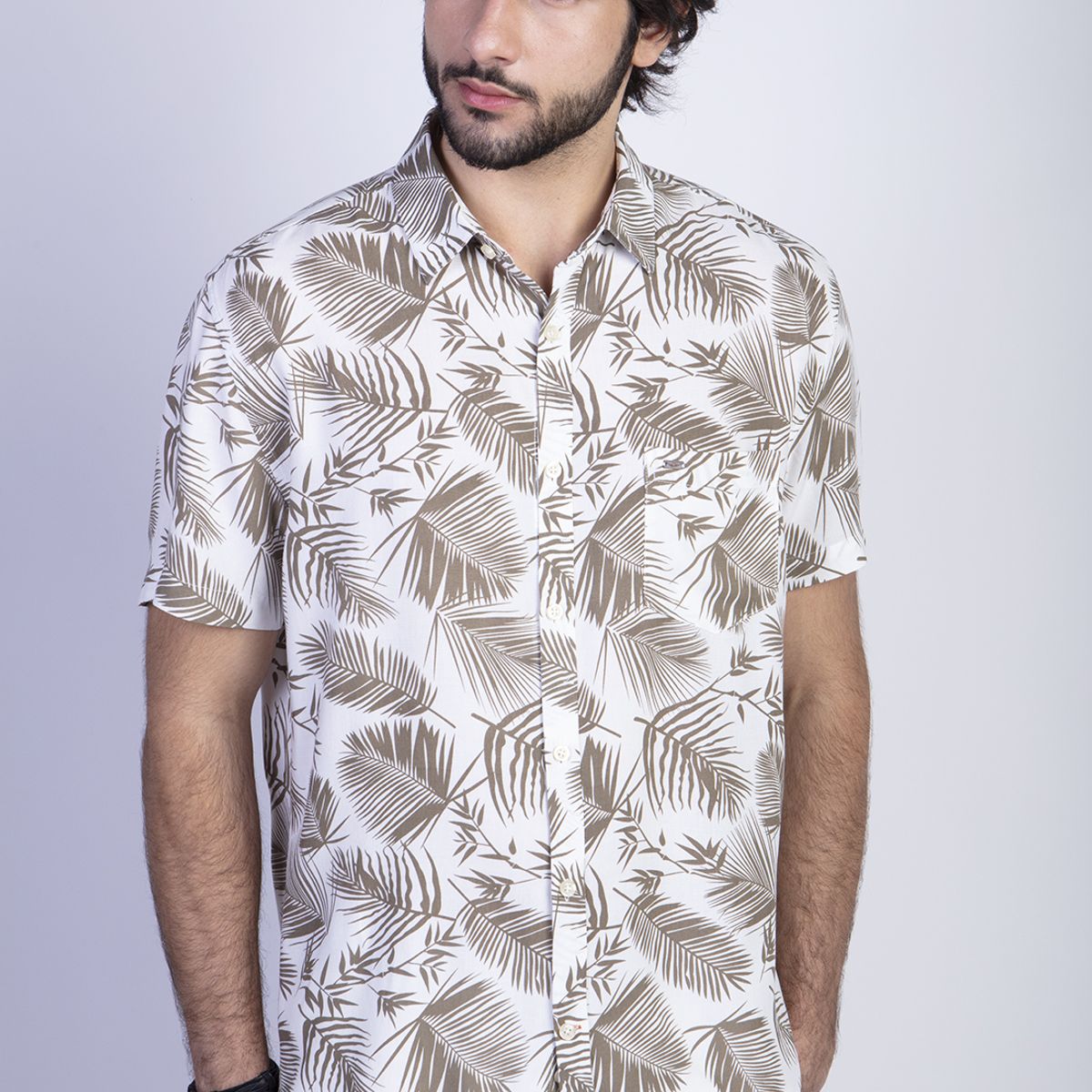 FEROUCH - Camisa Estampada Palmera Fj Verde Ferouch