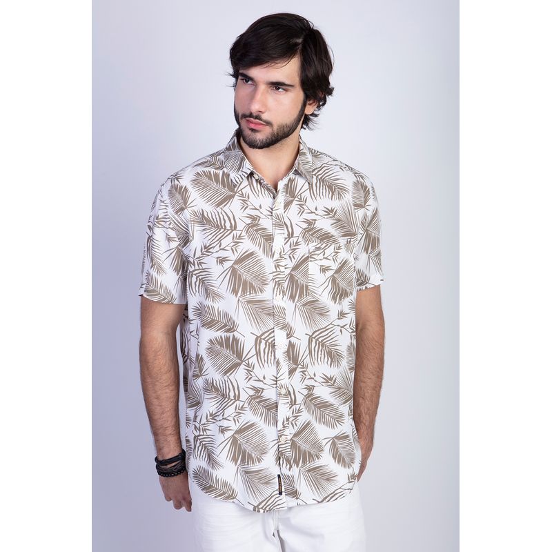 FEROUCH - Camisa Estampada Palmera Fj Verde Ferouch