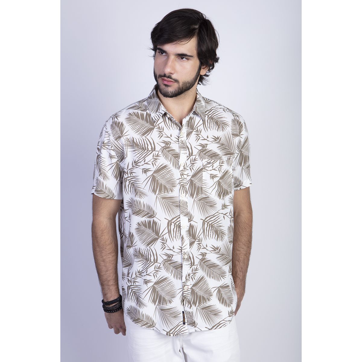 FEROUCH - Camisa Estampada Palmera Fj Verde Ferouch