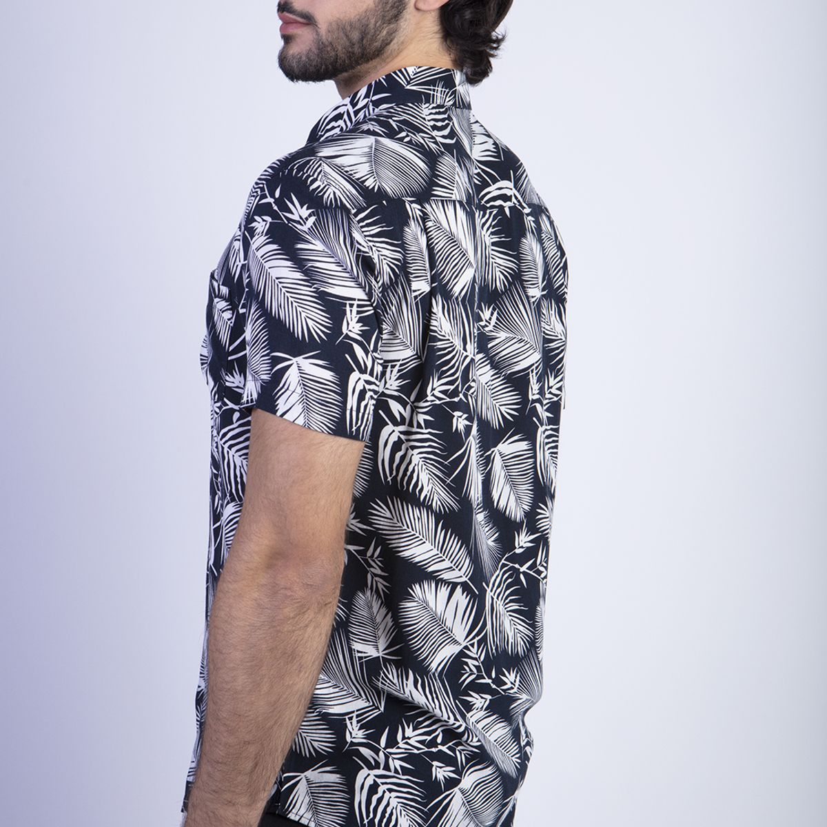 FEROUCH - Camisa Estampada Palmera Fj Azul Ferouch