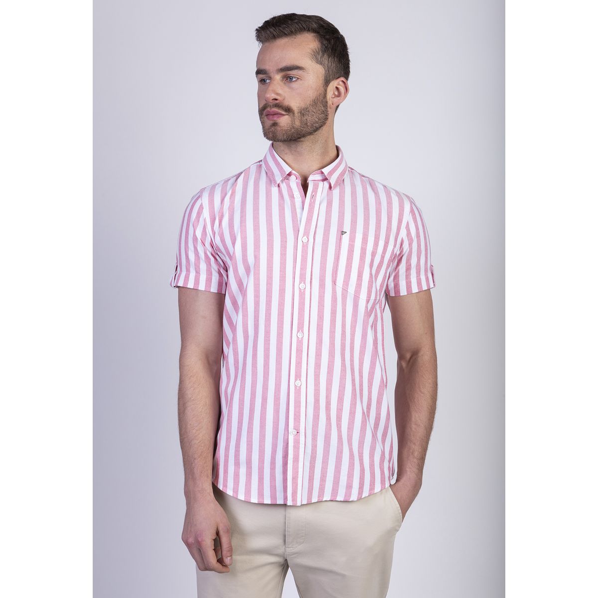 NEW MAN - Camisa Lothian Rojo New Man