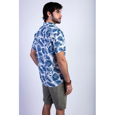 Imagen 2 del producto Camisa Estampada Palmera Fj Azul