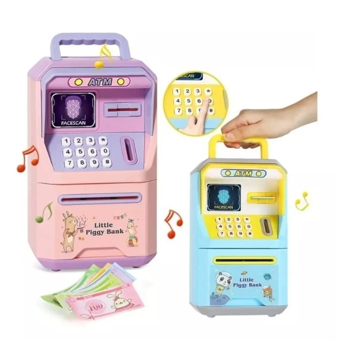 GENERICO - Alcancía Eléctrica Mini Cajero Automático Para Niños